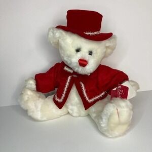 TB Toy Valentine's Day Teddy Bear 11" Plush Red Velvet Top Hat Jacket
